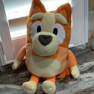 Orange and Cream Plush Toy with Fox-like Features